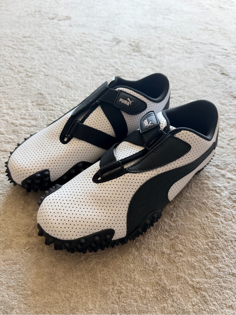 Puma Mostro Perf Leather "White/Black" Sneakers (Size EU 40) — Brand New